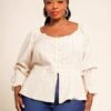 Nurode Plus Size Stripe Off Shoulder Blouse -Curve Elegance Shop 2003571 105 1