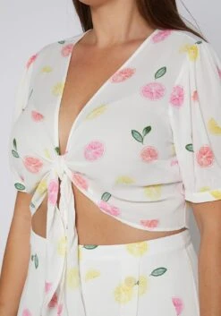 Nurode Plus Size Citrus Print Crop Top -Curve Elegance Shop 2003580 310 4