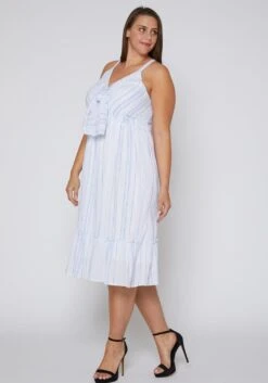 Nurode Tie Front Hem Midi Dress -Curve Elegance Shop 2003583 312 2