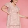 Pleione Plus Size Puff Shoulder Ruffle Checkered Dress -Curve Elegance Shop 2003588 186 1