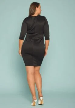 Asoph Plus Size Mesh Inset Bodycon Dress -Curve Elegance Shop 2005377 001 3