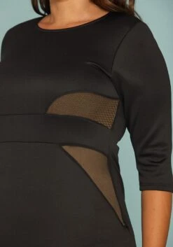 Asoph Plus Size Mesh Inset Bodycon Dress -Curve Elegance Shop 2005377 001 4