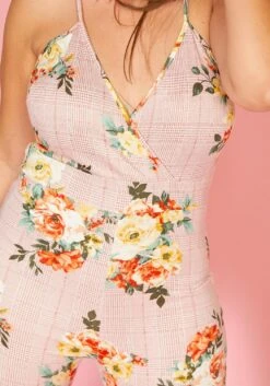 Asoph Plus Size Floral Plaid Cropped Cami Jumpsuit -Curve Elegance Shop 2005456 186 4