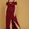 Asoph Plus Size Keyhole Front Slit Hem Maxi Dress -Curve Elegance Shop 2005616 111 1
