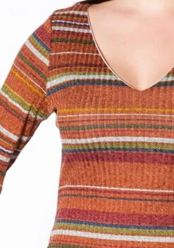 Asoph Plus Size Stripe Ribbed Midi Dress -Curve Elegance Shop 2006484 120 1