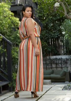 Pleione Plus Size Elastic Waist Printed Maxi Skirt -Curve Elegance Shop 2006646 128 3