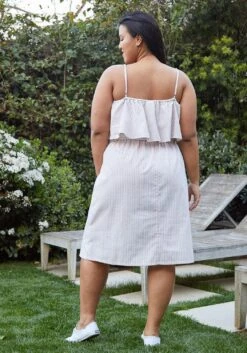 Pleione Plus Size Ruffle Empire Tie Waist Sun Dress -Curve Elegance Shop 2006715 119 3