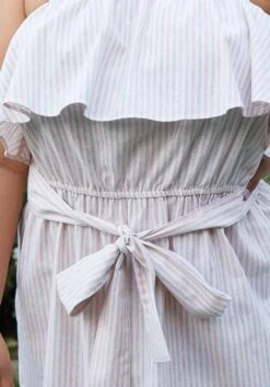 Pleione Plus Size Ruffle Empire Tie Waist Sun Dress -Curve Elegance Shop 2006715 119 4