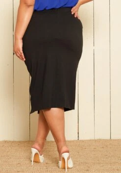 Pleione Plus Size So Sophisticated Midi Skirt -Curve Elegance Shop 2007155 001 4