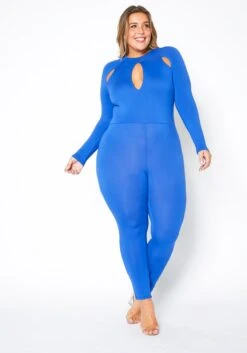Plus Size Cutout Bodycon Jumpsuit -Curve Elegance Shop 2007297 188 0