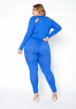 Plus Size Cutout Bodycon Jumpsuit -Curve Elegance Shop 2007297 188 2