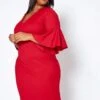 Asoph Plus Size Bell Sleeve Bodycon Mini Dress -Curve Elegance Shop 2007466 111 3