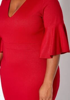 Asoph Plus Size Bell Sleeve Bodycon Mini Dress -Curve Elegance Shop 2007466 111 4