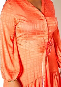 Asoph Plus Size Pleated Button Up Maxi Dress -Curve Elegance Shop 2010008 109 4