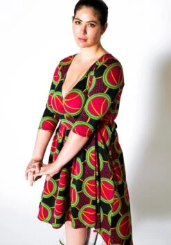 Asoph Plus Size Multi Print Hi Lo Wrap Dress -Curve Elegance Shop 2010216 187 5