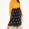 Pleione Plus Size Pleated Polkadot Midi Skirt -Curve Elegance Shop 2011311 172 0