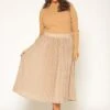Pleione Plus Size Lurex Pleated Maxi Skirt -Curve Elegance Shop 2011316 119 0