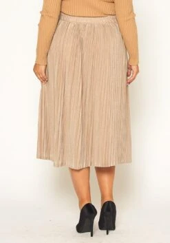 Pleione Plus Size Lurex Pleated Maxi Skirt -Curve Elegance Shop 2011316 119 2
