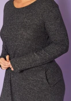 Plus Size Asymmetric Long Sleeve Midi Dress -Curve Elegance Shop 2011582 108 4