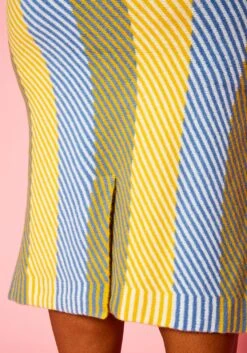 Pleione Plus Size Multi Stripe Midi Knit Skirt -Curve Elegance Shop 2012143 105 10