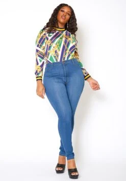 Vibrant Plus Size High Waisted Everyday Skinny Denim Jean -Curve Elegance Shop 2013644 938 1