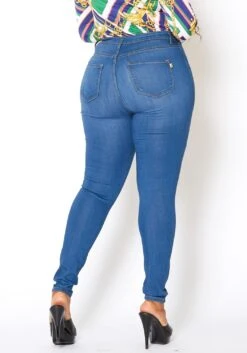 Vibrant Plus Size High Waisted Everyday Skinny Denim Jean -Curve Elegance Shop 2013644 938 3
