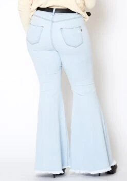 Vibrant Plus Size Womens Bold Flare Hem Denim Jean -Curve Elegance Shop 2013651 940 3