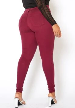 Vibrant Plus Size Classic Knee Rip Skinny Jeans -Curve Elegance Shop 2013659 111 2