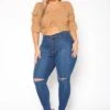 Vibrant Plus Size Medium Washed Knee Rip Denim Jean -Curve Elegance Shop 2013660 938 1
