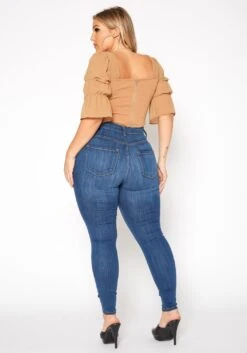 Vibrant Plus Size Medium Washed Knee Rip Denim Jean -Curve Elegance Shop 2013660 938 3