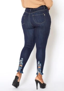 Vibrant Plus Size Ankle Distressed Favorite Mid Rise Jeans -Curve Elegance Shop 2013661 939 3