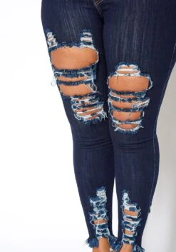 Vibrant Plus Size Ankle Distressed Favorite Mid Rise Jeans -Curve Elegance Shop 2013661 939 4