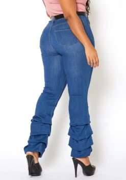 Asoph Plus Size Womens Ankle Scrunched Denim Jeans -Curve Elegance Shop 2013668 939 2