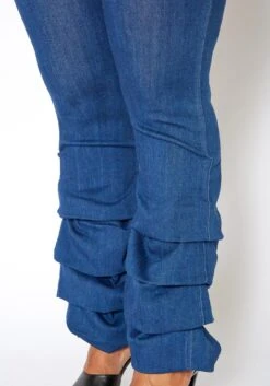 Asoph Plus Size Womens Ankle Scrunched Denim Jeans -Curve Elegance Shop 2013668 939 3
