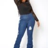 Vibrant Plus Size Womens Dark Wash Ankle Scrunched Jeans -Curve Elegance Shop 2013676 939 1