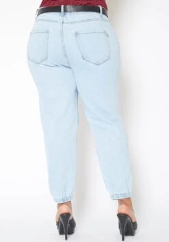 Vibrant Plus Size Light Wash Destroyed Boyfriend Jeans -Curve Elegance Shop 2013677 938 4