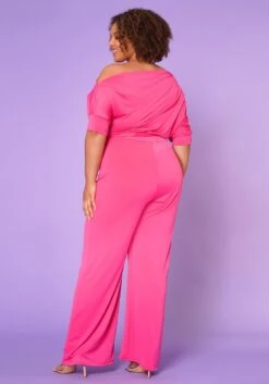 Asoph Plus Size Cold Shoulder Straight Leg Jumpsuit 10 Asoph Plus Size Cold Shoulder Straight Leg Jumpsuit -Curve Elegance Shop 2013795 006 4