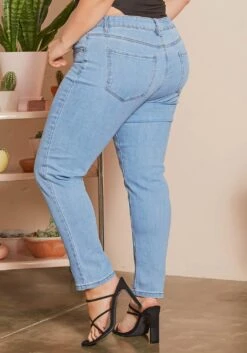 Asoph Plus Size Blue Light Denim Mid Rise Jeans -Curve Elegance Shop 2014102 290 3