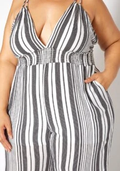Asoph Plus Size Multi Striped Flare Leg Cami Jumpsuit -Curve Elegance Shop 2015074 001 4