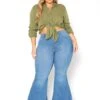 Vibrant Plus Size Classic Wash High Waist Bell Bottom Jeans -Curve Elegance Shop 2015374 938 0