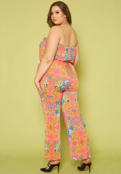 Plus Size Multi Print Tube Jumpsuit -Curve Elegance Shop 2015512 102 3