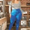 Vibrant Plus Size Royal Blue High Rise Skinny Jeans