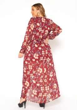Asoph Plus Size Floral Print Chiffon Maxi Dress -Curve Elegance Shop 2016233 111 4