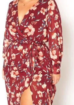 Asoph Plus Size Floral Print Chiffon Maxi Dress -Curve Elegance Shop 2016233 111 5