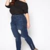 Vibrant Plus Size Button Detailed Denim Skinny Jean -Curve Elegance Shop 2016798 939 2
