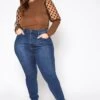 Vibrant Plus Size Favorite High Waisted Skinny Denim Jean -Curve Elegance Shop 2016799 939 0