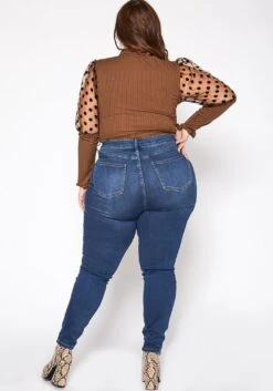 Vibrant Plus Size Favorite High Waisted Skinny Denim Jean -Curve Elegance Shop 2016799 939 3
