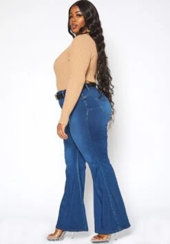 Vibrant Plus Size Bum Loving Bell Bottom Denim Jean 9 Vibrant Plus Size Bum Loving Bell Bottom Denim Jean -Curve Elegance Shop 2016800 938 3