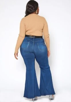 Vibrant Plus Size Bum Loving Bell Bottom Denim Jean 10 Vibrant Plus Size Bum Loving Bell Bottom Denim Jean -Curve Elegance Shop 2016800 938 4