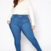 Vibrant Plus Size High Waisted Blue Wash Skinny Denim Jean -Curve Elegance Shop 2016803 938 0